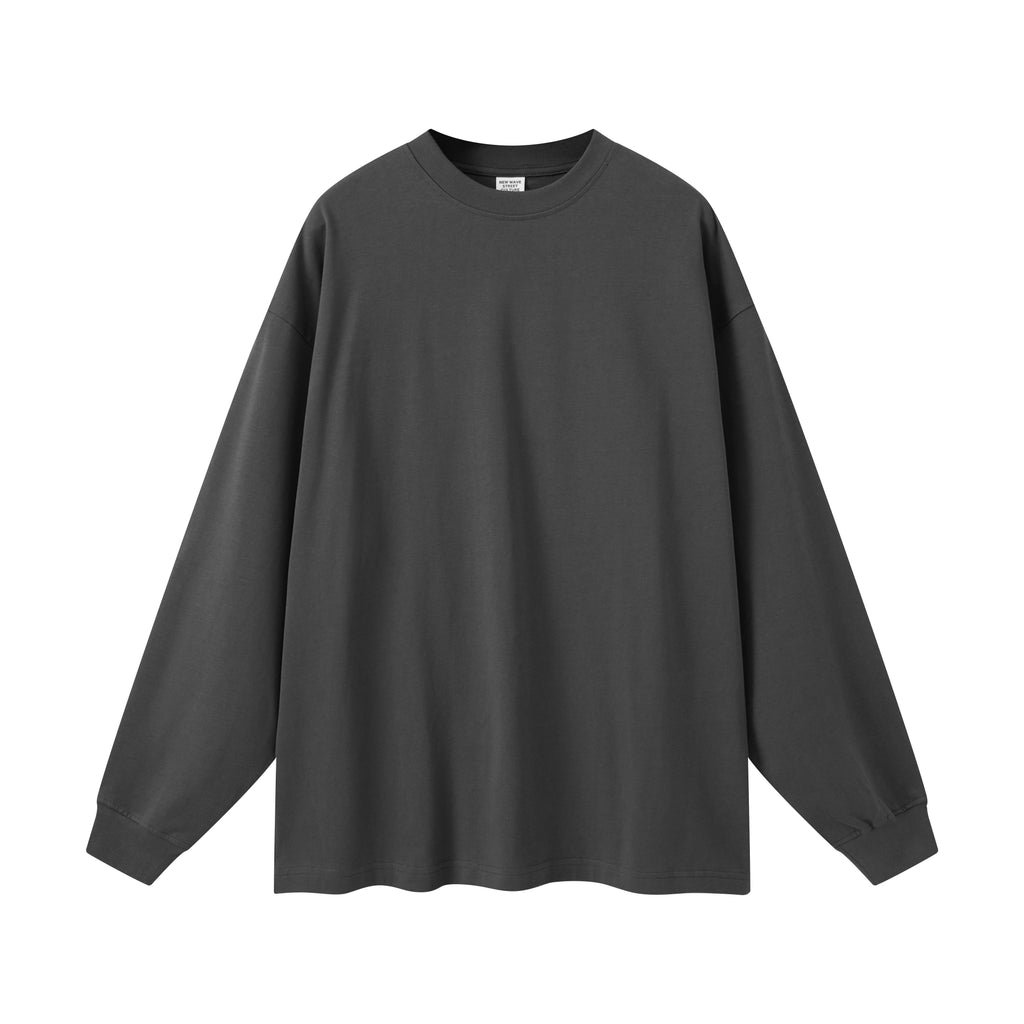 305g Heavyweight Long Sleeve T-shirt Streetwear Loose 100% Cotton Custom Design Embroidery logo Wholesale Men's T-shirts