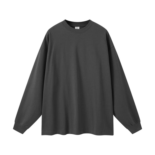 305g Heavyweight Long Sleeve T-shirt Streetwear Loose 100% Cotton Custom Design Embroidery logo Wholesale Men's T-shirts