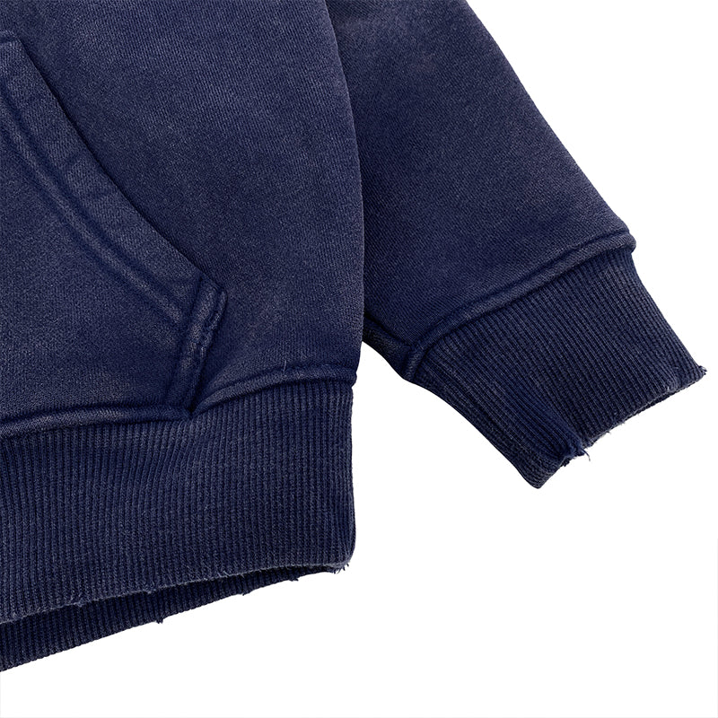 Children's Fleece Heavyweight High Quality Heavy Cotton Washed Sublimation Vintage Pullover  Hoodies Kids