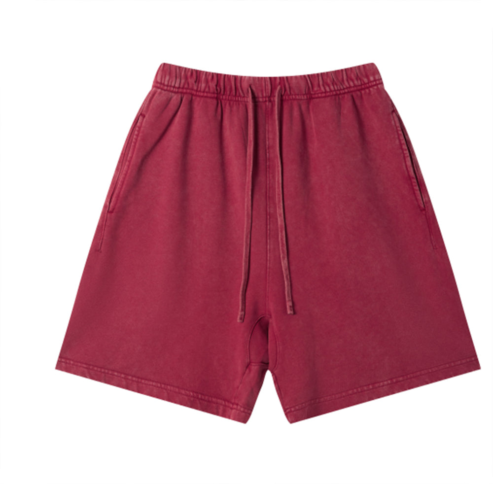 Customized Loose Fitting Cotton Casual Brand Shorts Heavy Duty Washing Distressed Loose Five Inch Shorts Free Sample Shorts