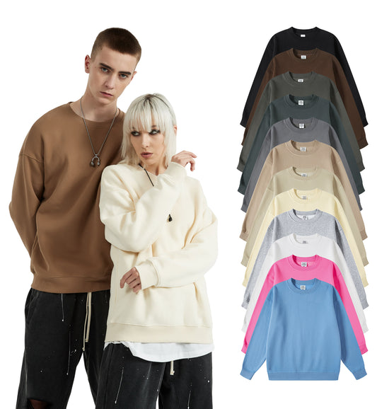 100% Cotton Fleece High Quality Round Collar Heavyweight Drop Shoulder Oversized Fashion Winter Hoodies Bulk Wholesale