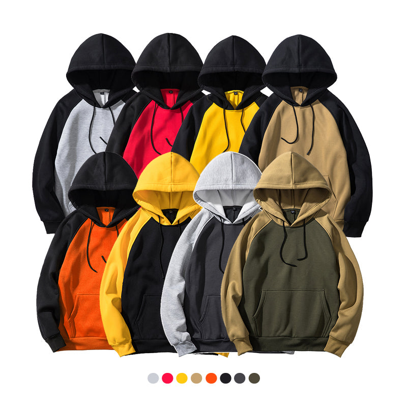 300G Heavyweight 100% Polyester Screen Printed Sublimation Oversized Color Matching High Quality Streetwear Drop Shoulder Hoodie