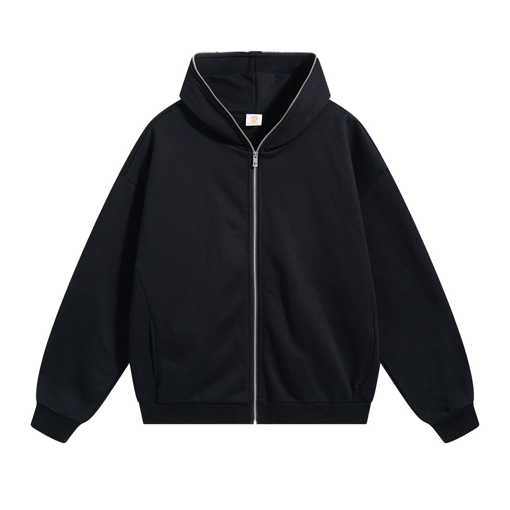 New Design Hoodies Sublimation Blank High Quality Drop Shoulder Custom Zip up Hoodie Wholesale Puff Printing Men's Hoodies