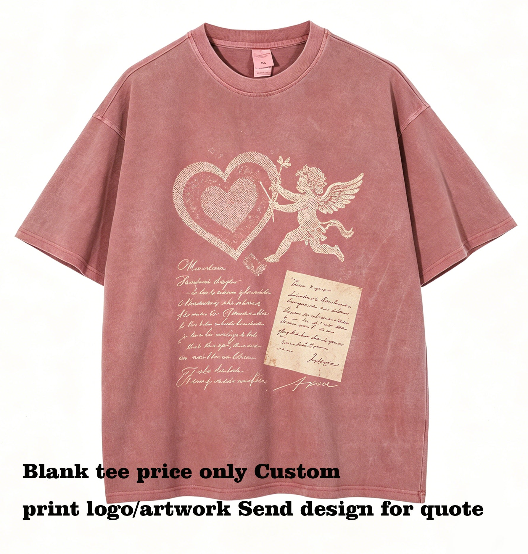 Wholesale Customized t Shirts 10 Color Vintage Washed Distressed Short Sleeved t Shirt Loose Pure Cotton Trendy Brand T shirt