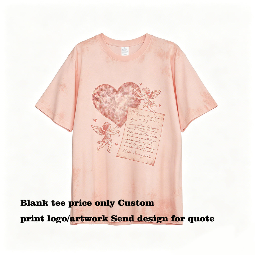 Unisex 25 Color Pure Cotton Loose and Seamless T-shirt Custom logo Manufacturer Plain Oversized High Quality American Style