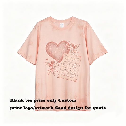 Unisex 25 Color Pure Cotton Loose and Seamless T-shirt Custom logo Manufacturer Plain Oversized High Quality American Style