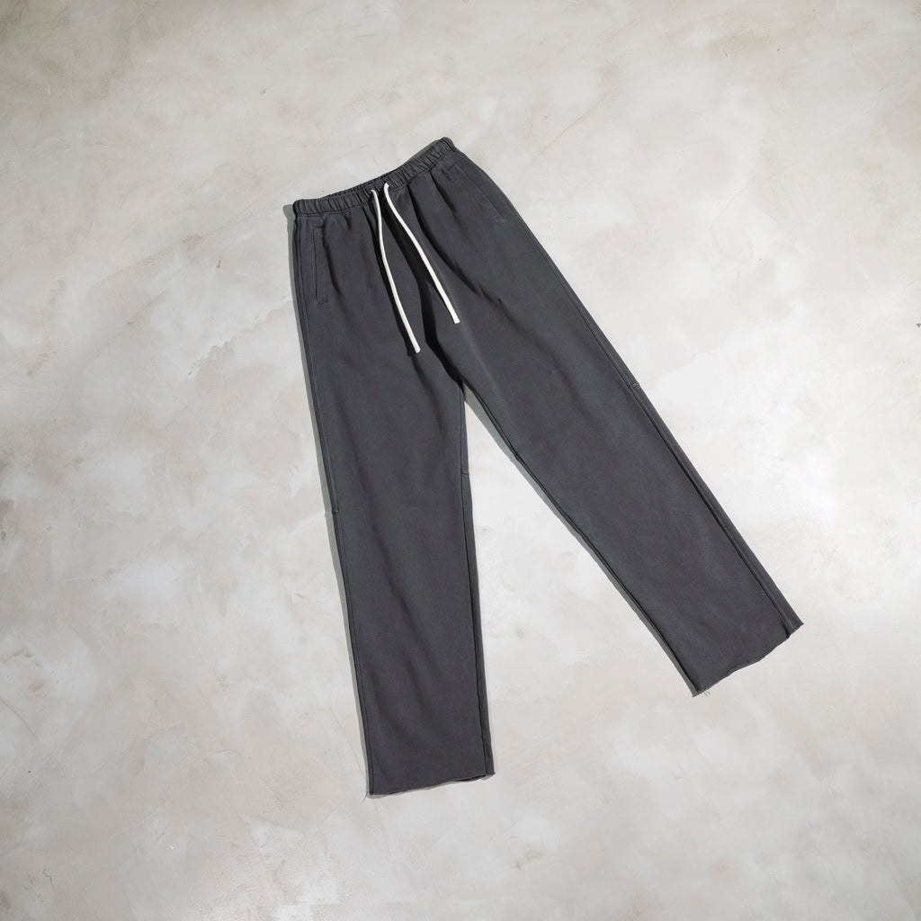 Wholesale Sweatpants 420g Heavyweight Blank 100% Cotton Pure Color High Quality Loose Acid Wash Fashion Plain Sweatpants