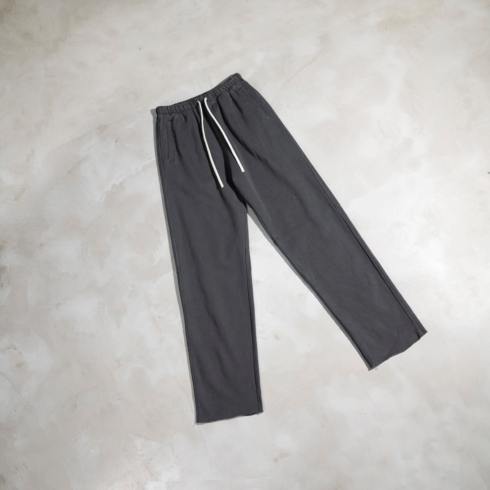 Wholesale Sweatpants 420g Heavyweight Blank 100% Cotton Pure Color High Quality Loose Acid Wash Fashion Plain Sweatpants