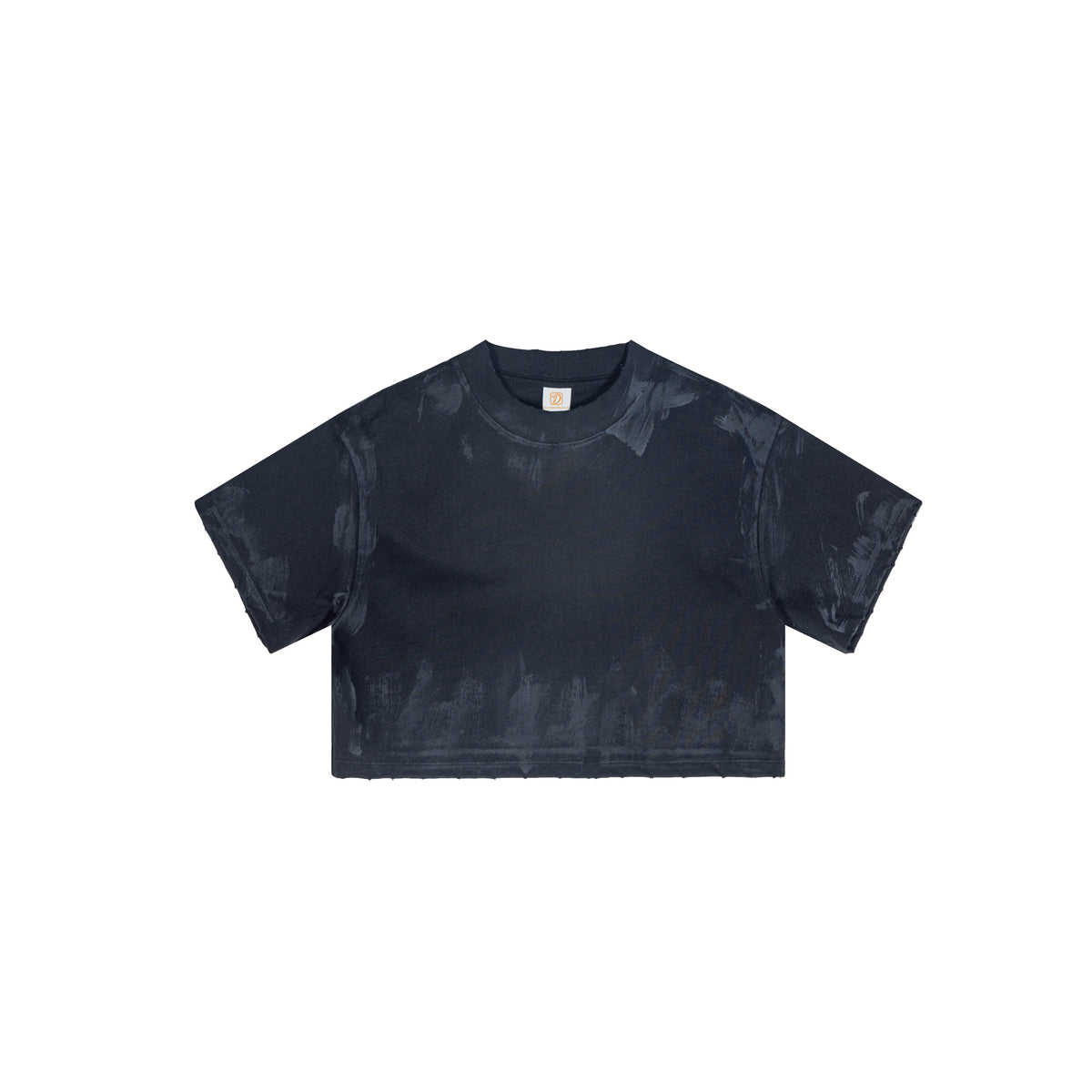 Oem Summer Version Loose Fitting Cotton Casual Brand T-shirt Muddy Aged Short Sleeved Crop Top with Exposed Neckline Plain Esign