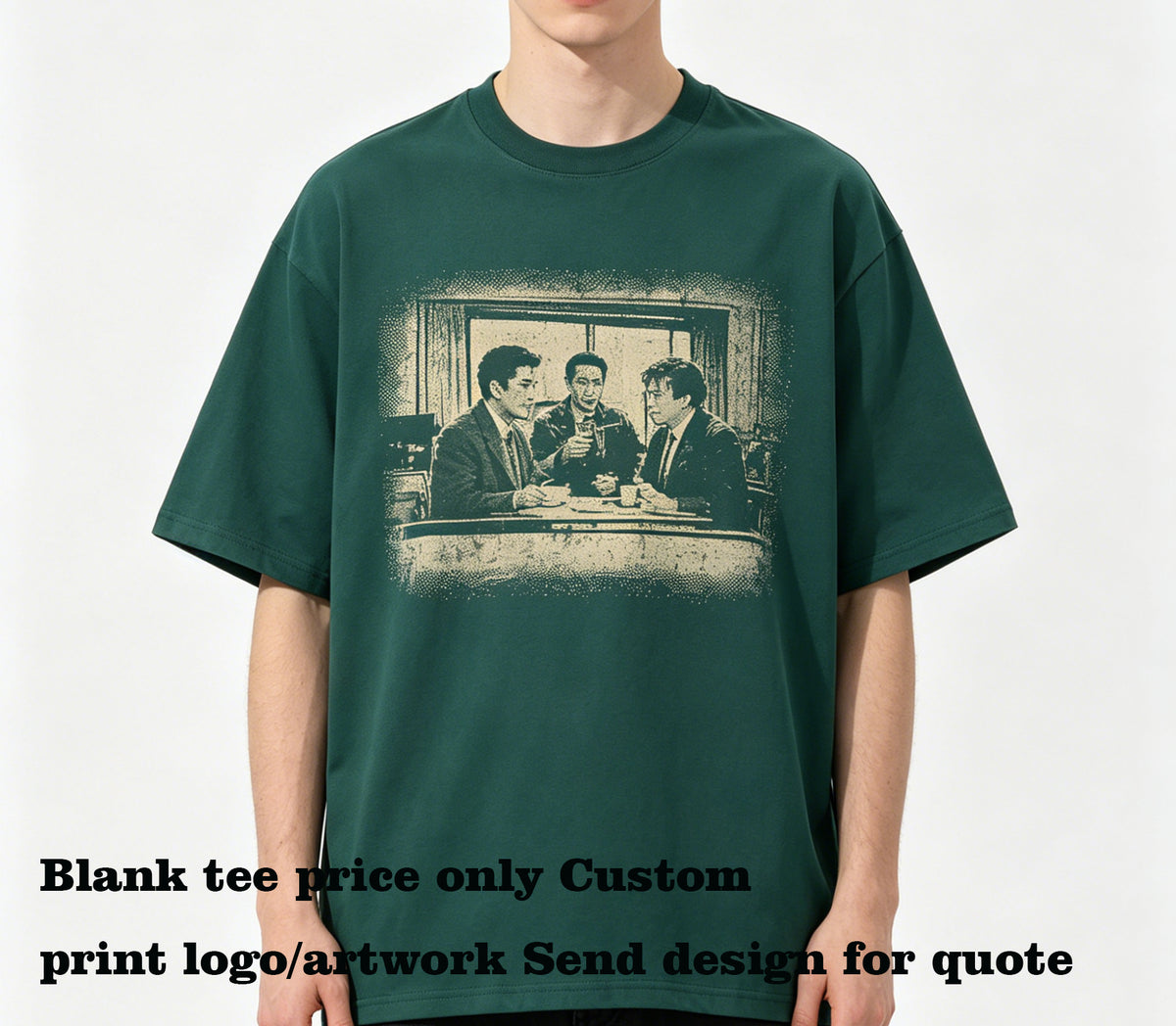 OEM Tshirts Wholesale Streetwear Dropped Shoulder Round Neck T Shirt Plain Tshirts for Printing Simples 100% Cotton Oversize
