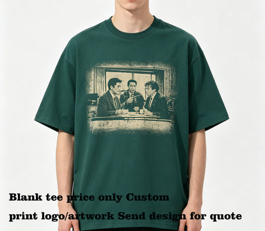 OEM Tshirts Wholesale Streetwear Dropped Shoulder Round Neck T Shirt Plain Tshirts for Printing Simples 100% Cotton Oversize