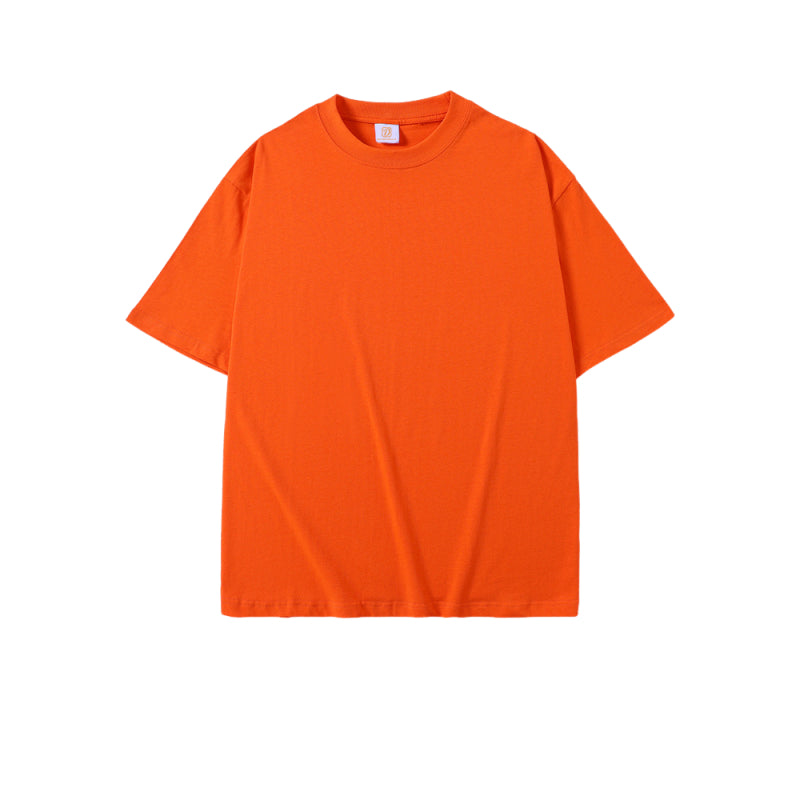 Men's Summer T-shirts Heavyweight Drop Shoulder Casual Round Neck 100% Custom Embroidery logo Plain Personalized T-shirt