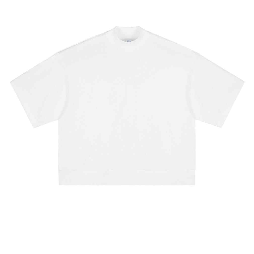 Men's T-shirts Boxy Heavyweight High Collar Custom Drop Shoulder New Design Short Sleeve Summer High Quality Streetwear T-shirts