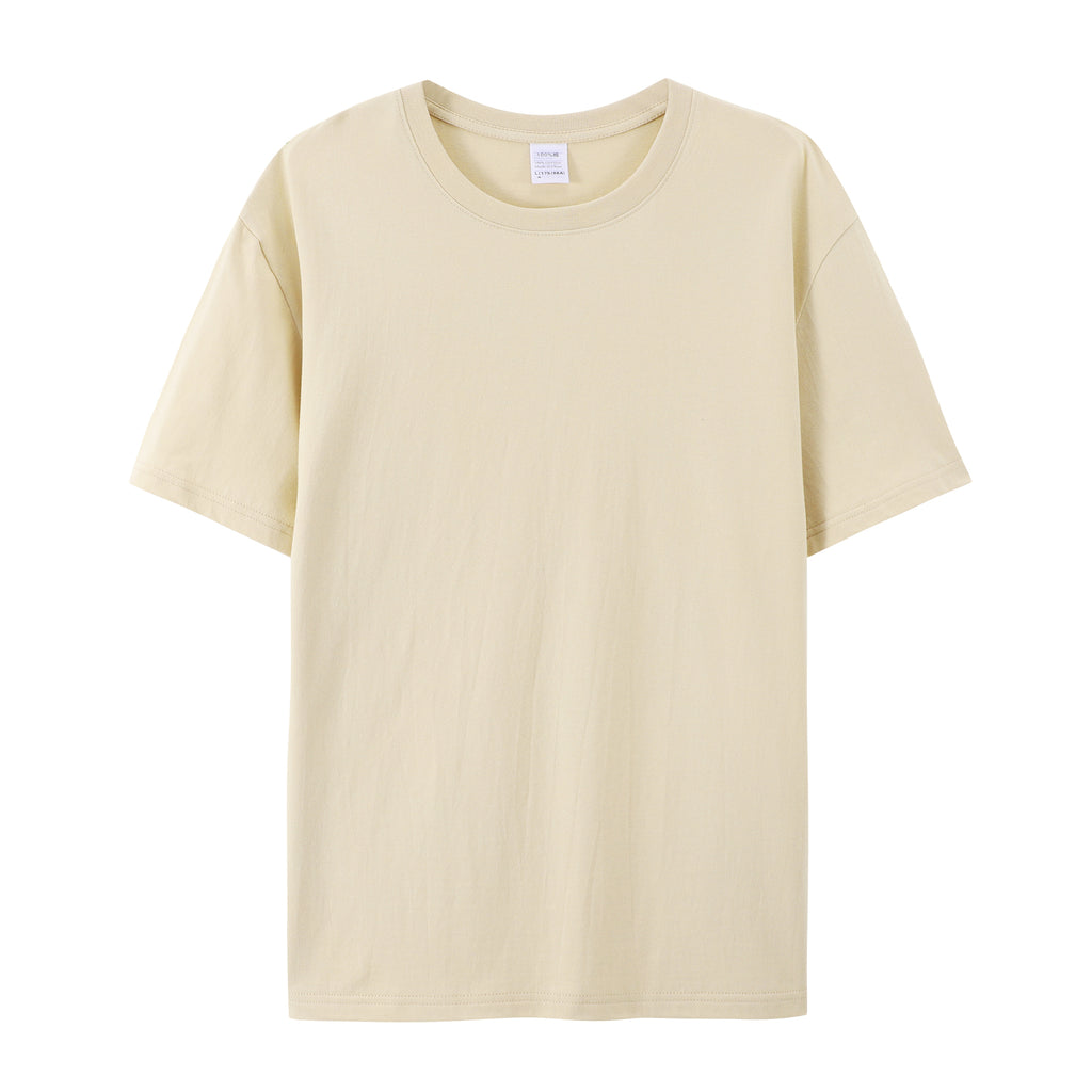 High Quality Multi Color T-shirts Blank Round Neck Pure Color Heavy Cotton Cusrtom logo Summer New Design Personalized T-shirt