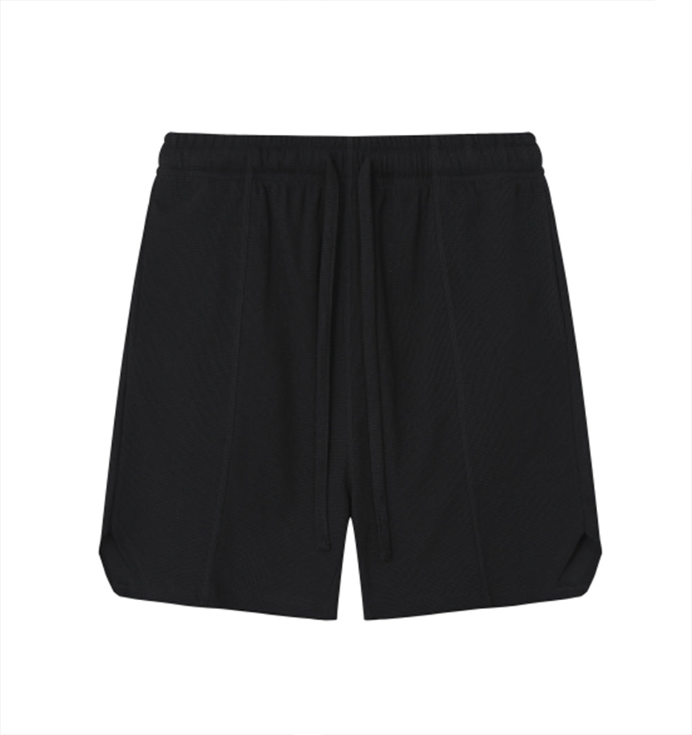 Multiple Processes to Choose From Plain Shorts for Printing Diamond Patterned Waffle Style Casual Flared Shorts Plain Oversized