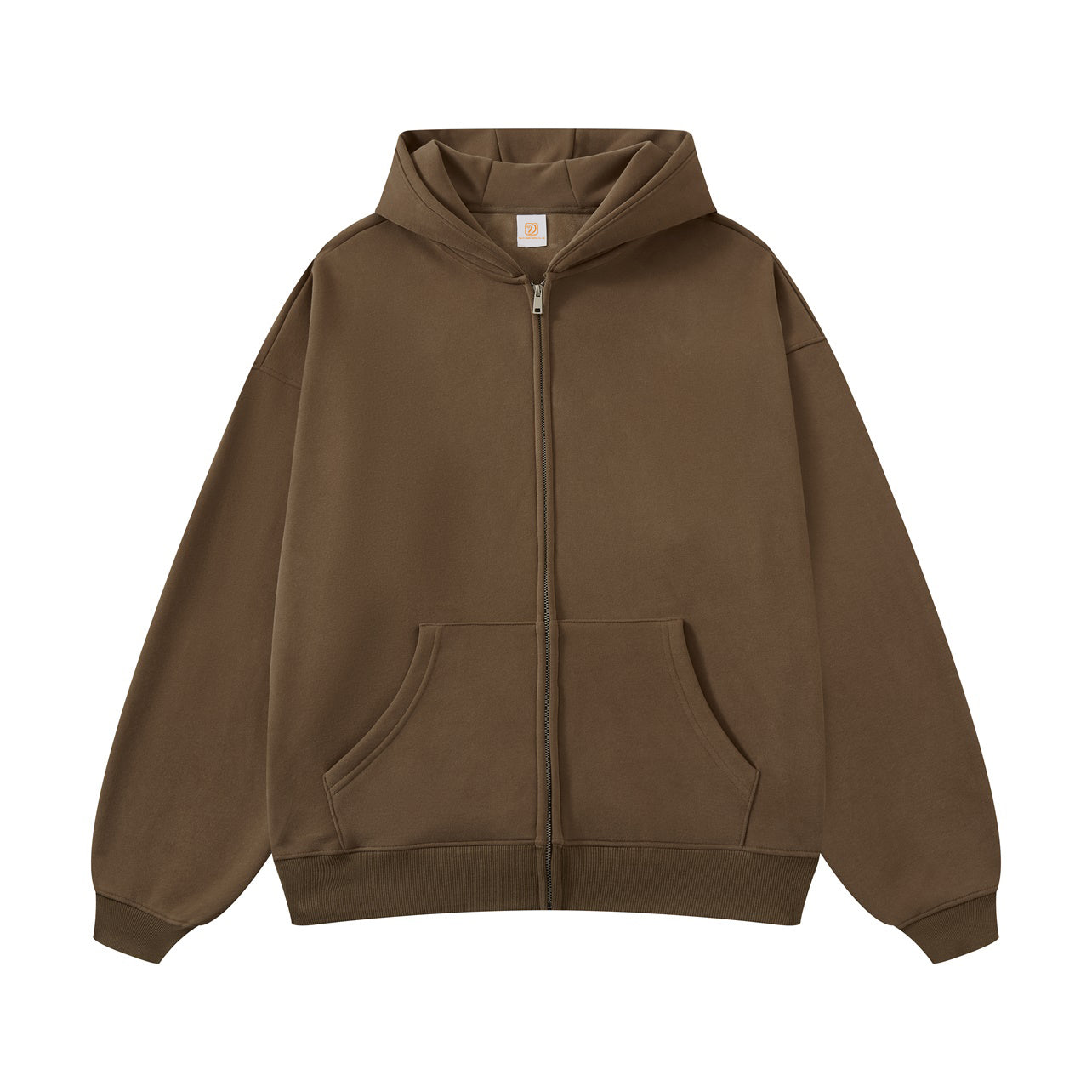 Custom Zip up High Quality Streetwear Fleece Distressed Embroidery Heavyweight Oversized Drop Shoulder Printed Hoodies for Men