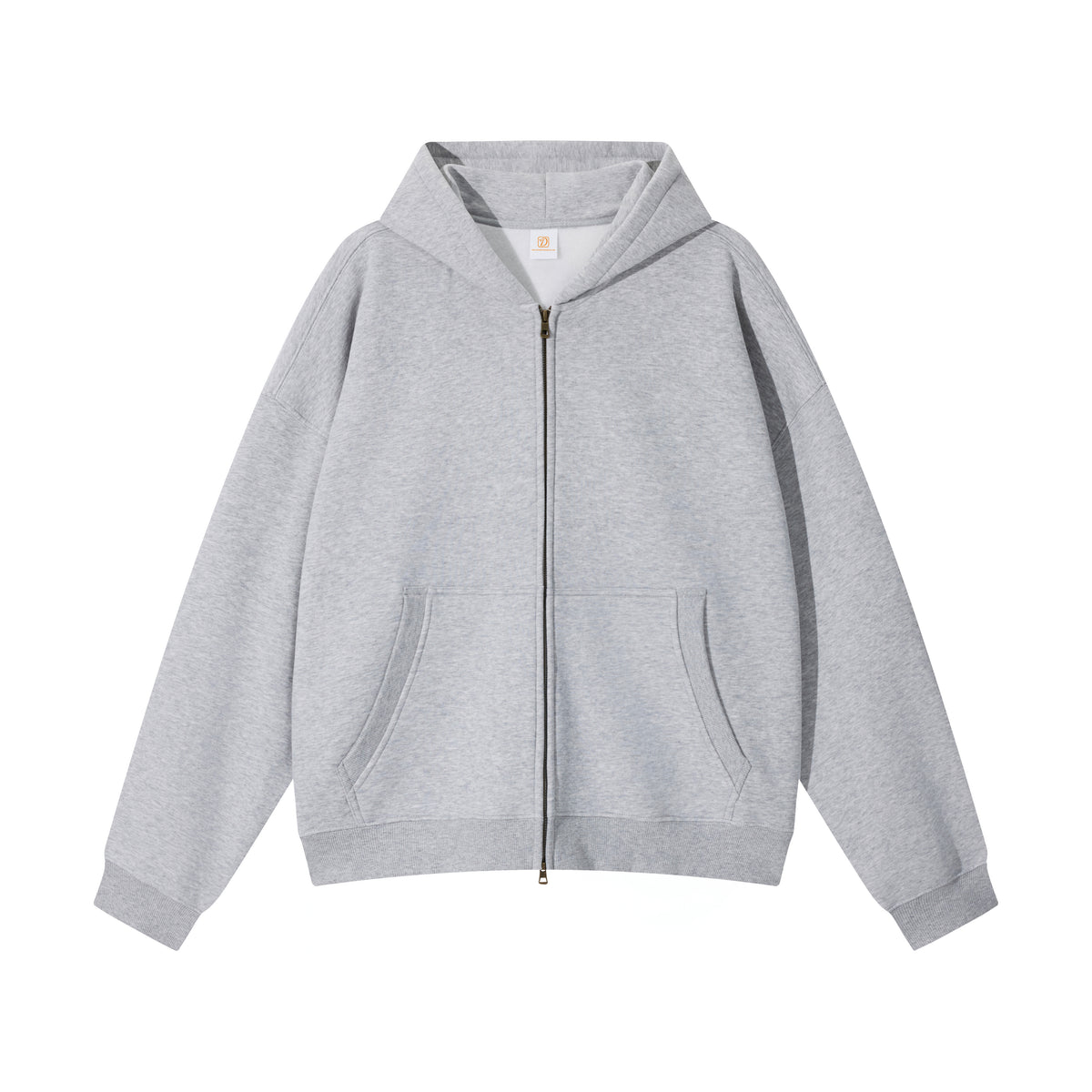 Custom the Boxy Version of the Fleece Lined Zipper Pullover with a Dropped Shoulder and Hood Is Available in Samples Hoodies