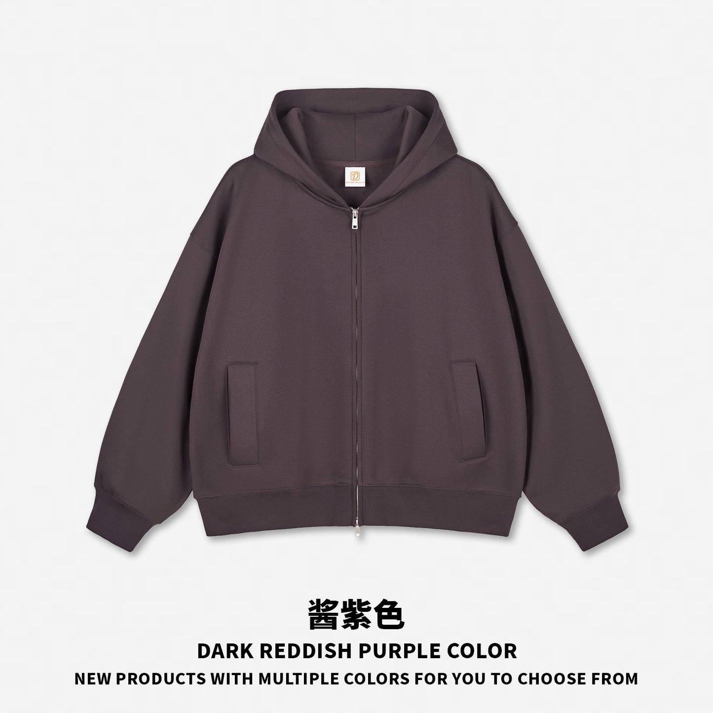 Sublimation Blank Heavyweight Drop Shoulder fleece Full Zipper High Quality Hoodie