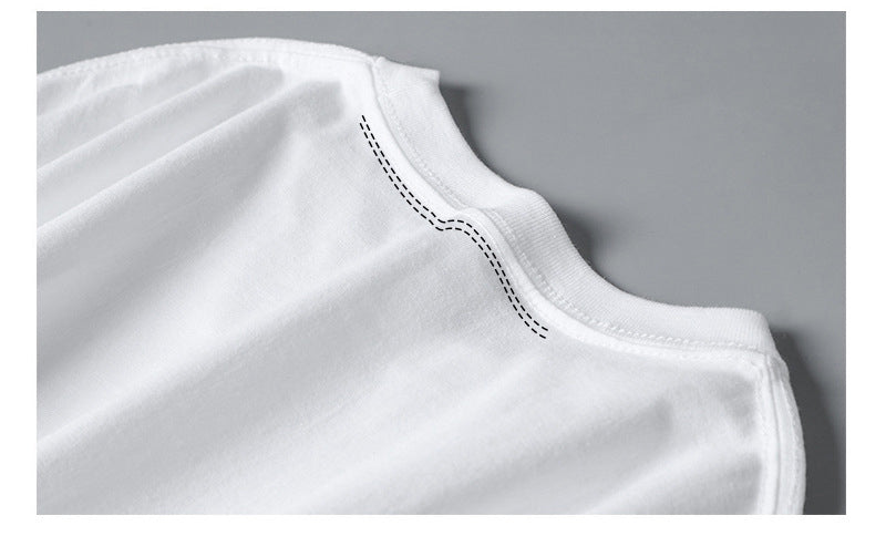 100% Cotton Custom Blank Heavyweight Streetwear Drop Shoulder Round Neck Short Sleeve Loose Fashion Dtf Transfers for T-Shirts