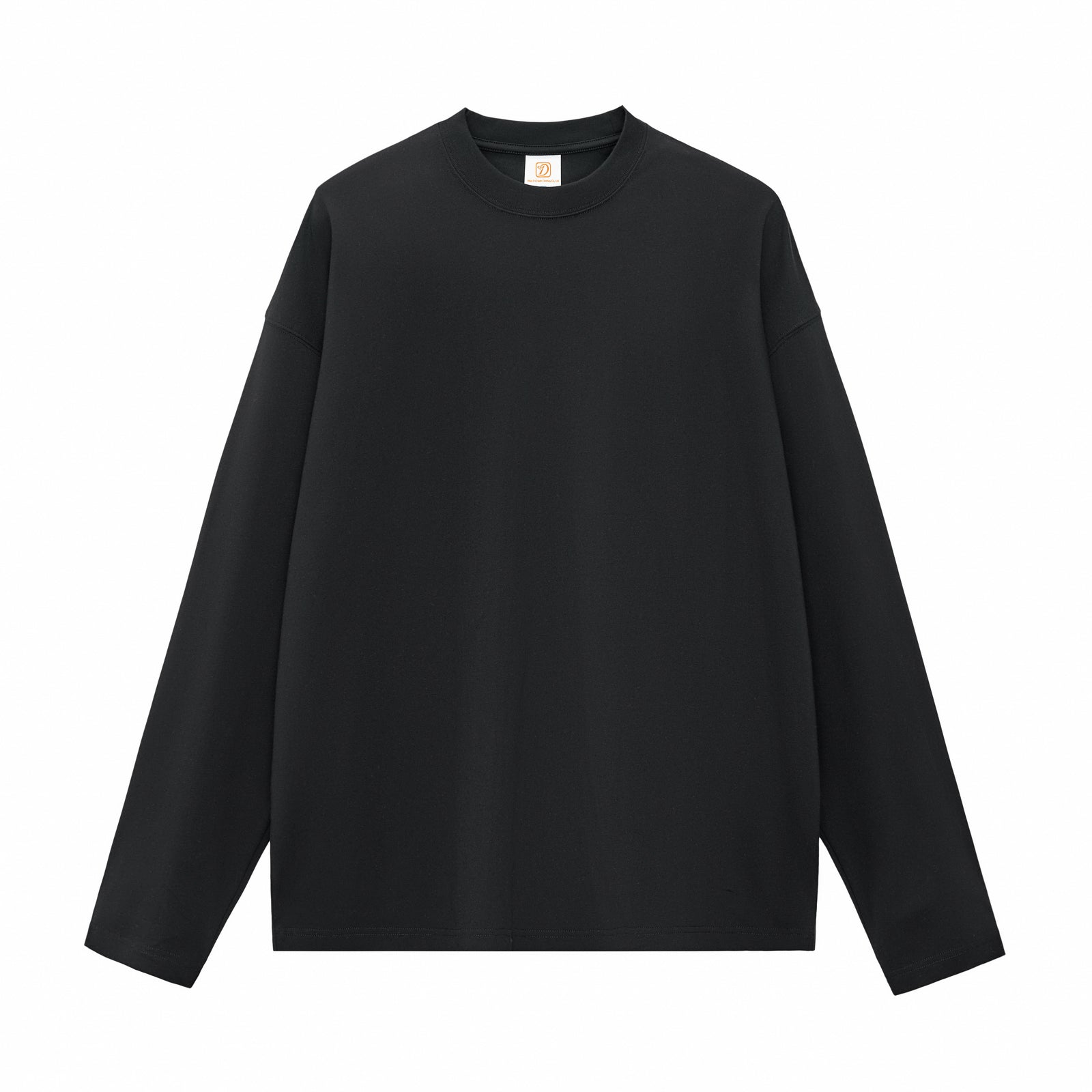Wholesale Long Sleeve T-shirt Blank Round Neck Custom logo Puff Printing High Quality Pure Color Dtf Transfers for t Shirts