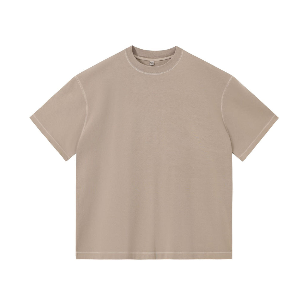 Heavyweight Washed 100% Cotton Streetwear Distressed Printer Round Neck Vintage Drop Shoulder Custom T Shirt with High Quality