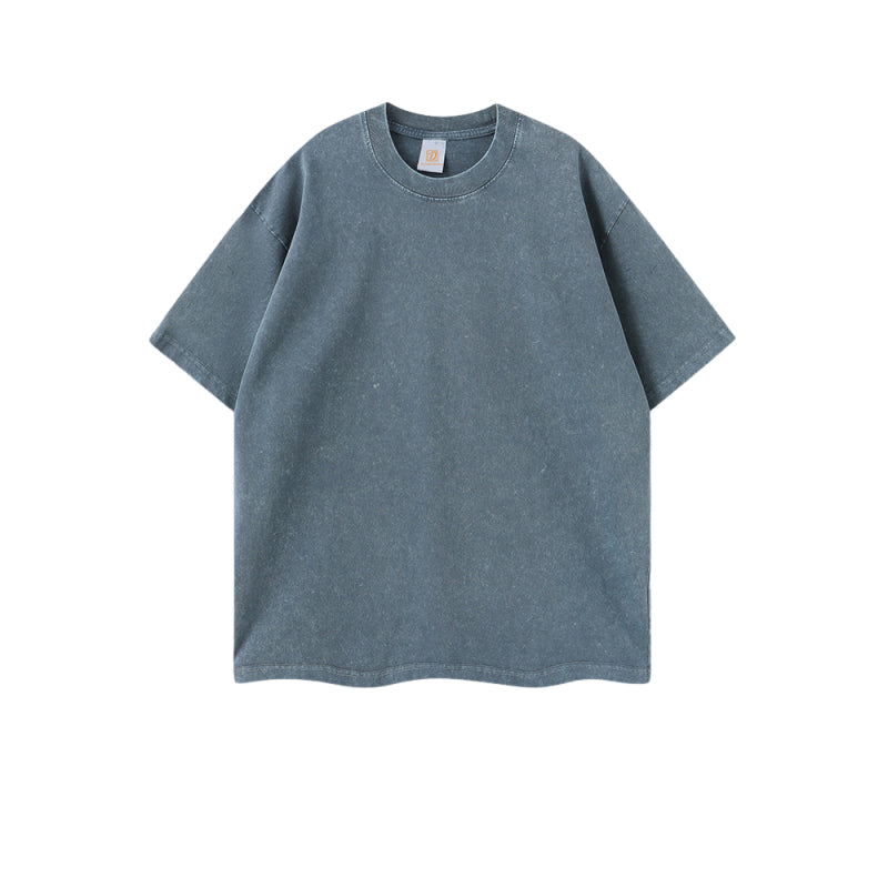 Vintage Custom logo T-shirt Summer New Design Hot Sale Blank Heavyweight Washed Short Sleeve Wholesale Fashion Men's T-shirts