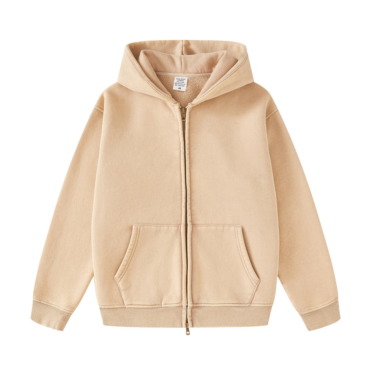 Customize Your Own Exclusive Design Children's Hand Washed Water Resistant Fleece Lined Plain Oversized Zipper Pullover Sweater