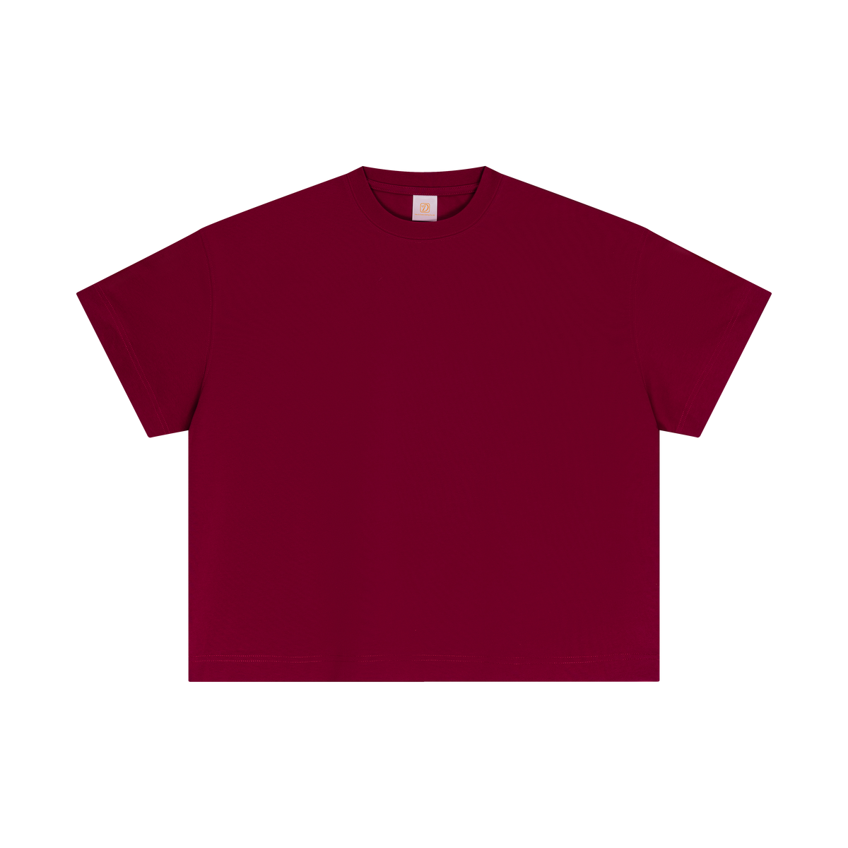 Customized T Shirts Round Neck with Dropped Shoulders Boxy Style Plain Color Loose Fitting Short Sleeved T Shirt Unisex