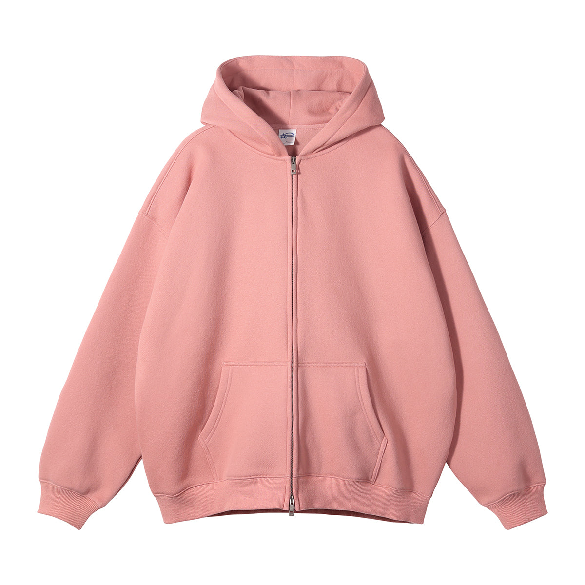 Customized 14 Color Fleece Pullover with No Hood Zipper at the Shoulder Drop Shoulder Design Made of 100% Cotton American Style