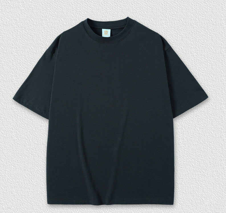 Custom Double Layered American Style Heavyweight Short Sleeved for Men and Women with Dropped Shoulders in Dark Brown Size 3xL