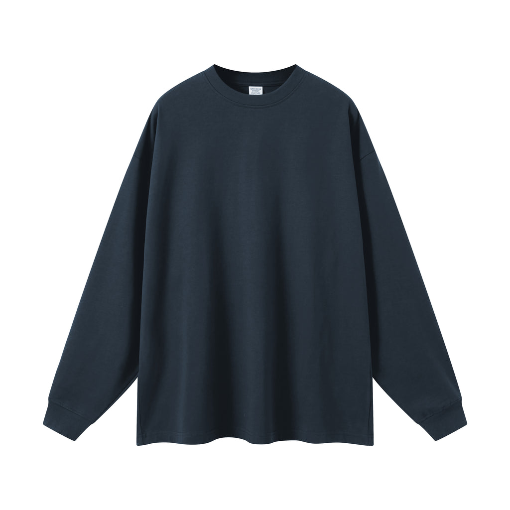 305g Heavyweight Long Sleeve T-shirt Streetwear Loose 100% Cotton Custom Design Embroidery logo Wholesale Men's T-shirts