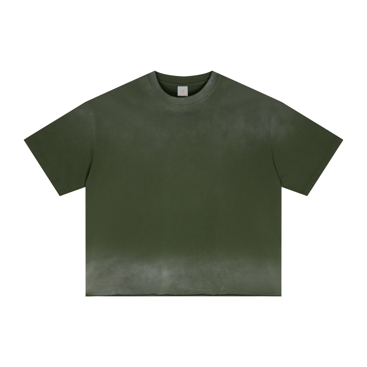 Tshirt Manufacturer Tshirt 100 Cotton Blanc Men's Boxy Gradient Frayed Edge Printed Leopard Print Loose Short Sleeved T Shirt