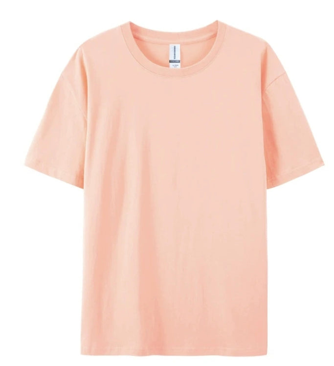 High Quality Multi Color T-shirts Blank Round Neck Pure Color Heavy Cotton Cusrtom logo Summer New Design Personalized T-shirt