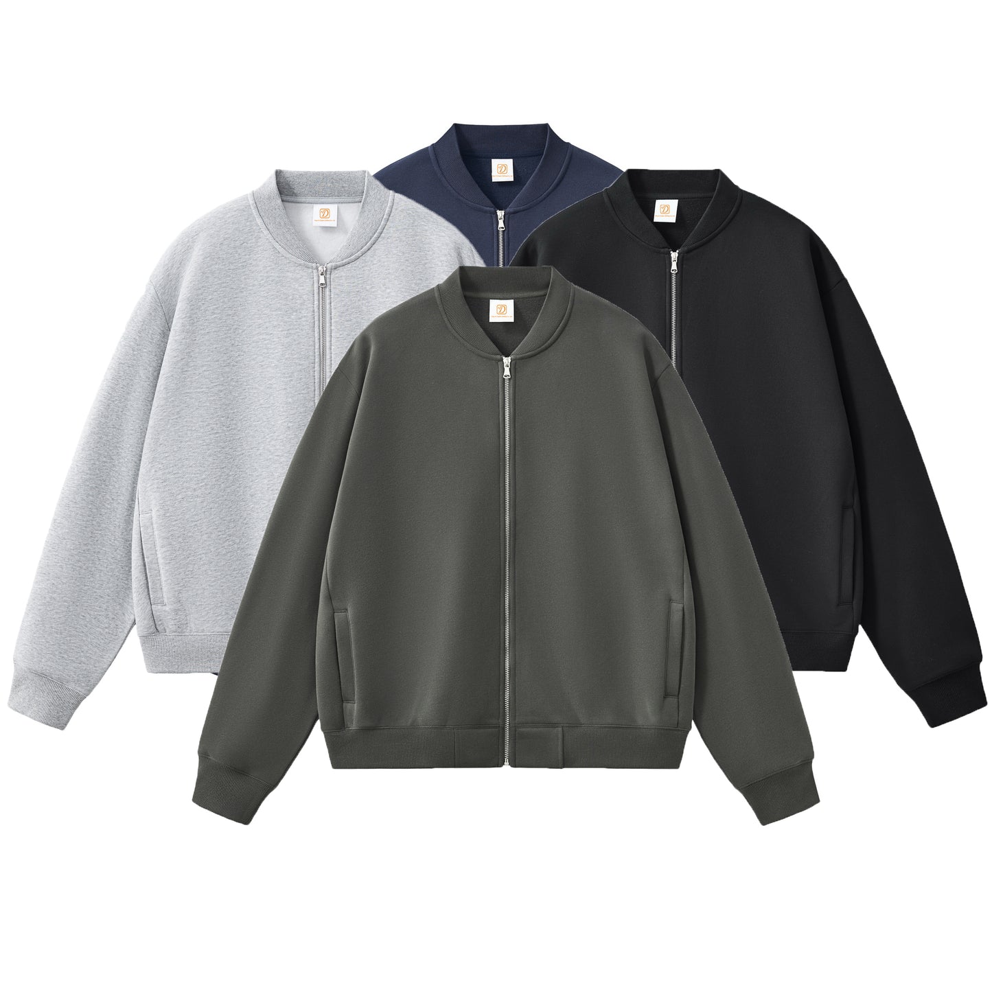Full Zipper Heavyweight High Quality Bulk Wholesale Black Fashion Jacket High Quality Streetwear Hoodies