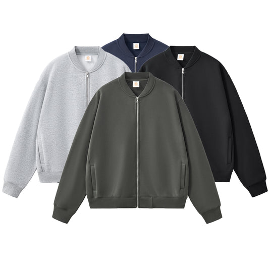 Full Zipper Heavyweight High Quality Bulk Wholesale Black Fashion Jacket High Quality Streetwear Hoodies