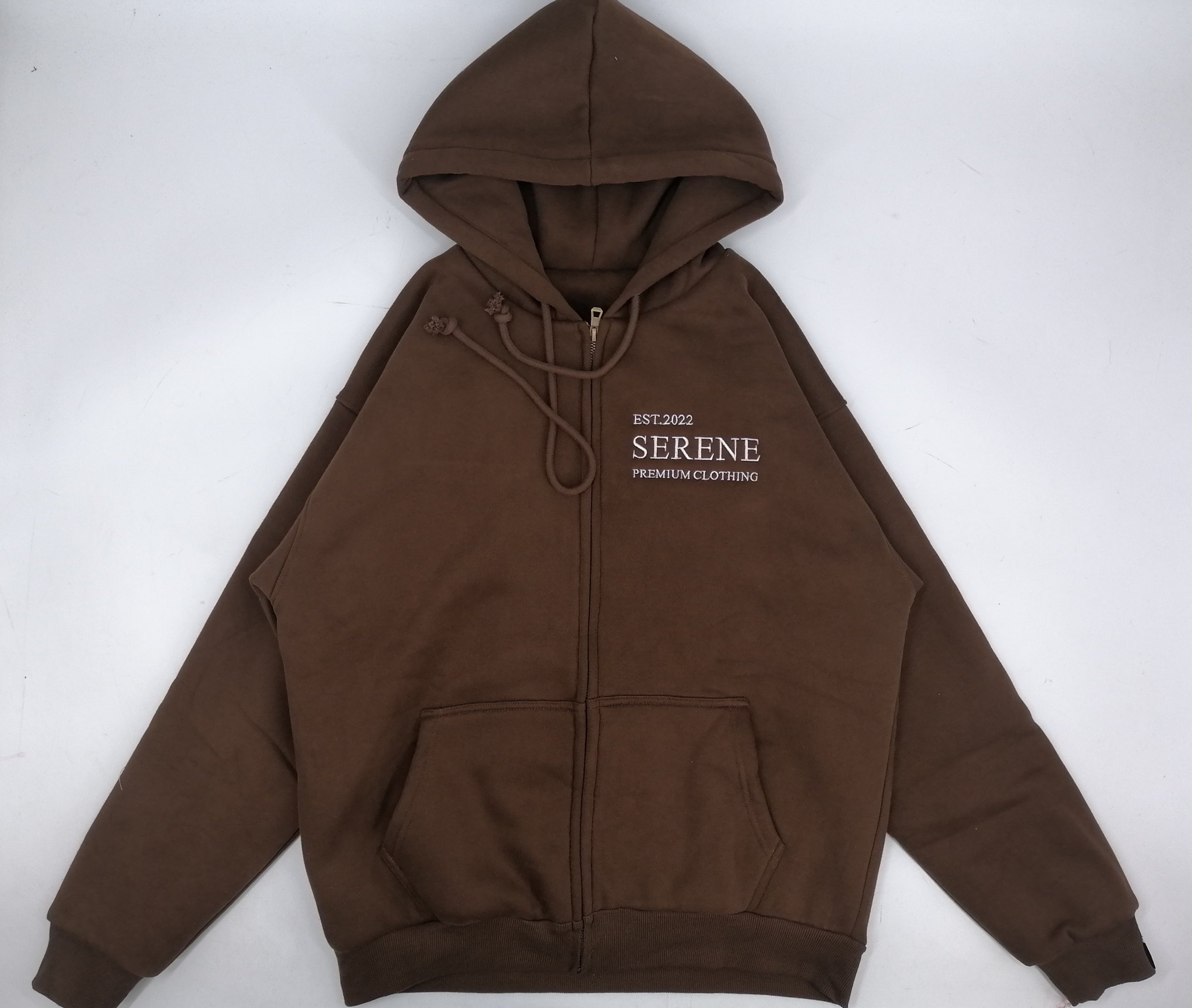 Oversized Multicolorec American-style Pure Color Full Zipper High Quality Thick Heavyweight Hoodie for Winter