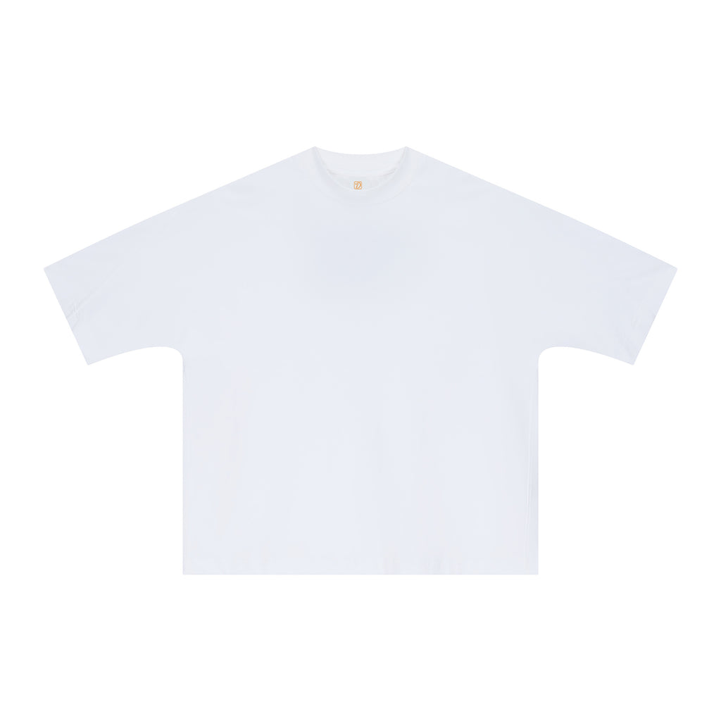 Streetwear Boxy Patchwork Tshirt 100% Cotton High Quality Customized Pure Color Fashion Casual Customized Men's T-shirts