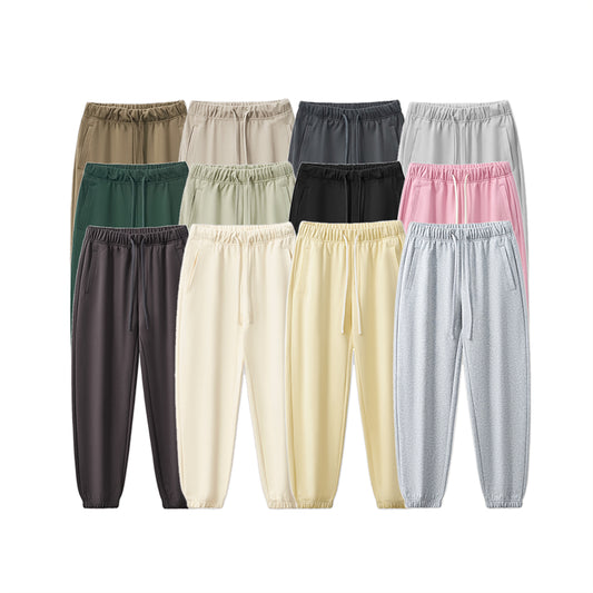 Wholesale Sweatpants Streetwear High Quality Multi Color Heavyweight Custom Terry Blank New Design Embroidery logo Sweatpants