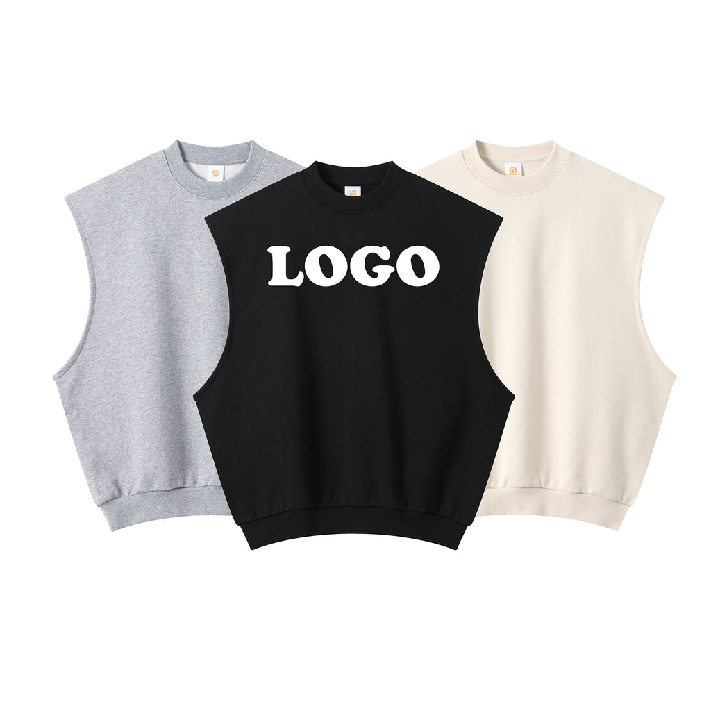 420g Heavyweight T-shirt Sport Sleeveless Casual Faahionable New Design Summer Streetwear High Quality Custom Plain t Shirt