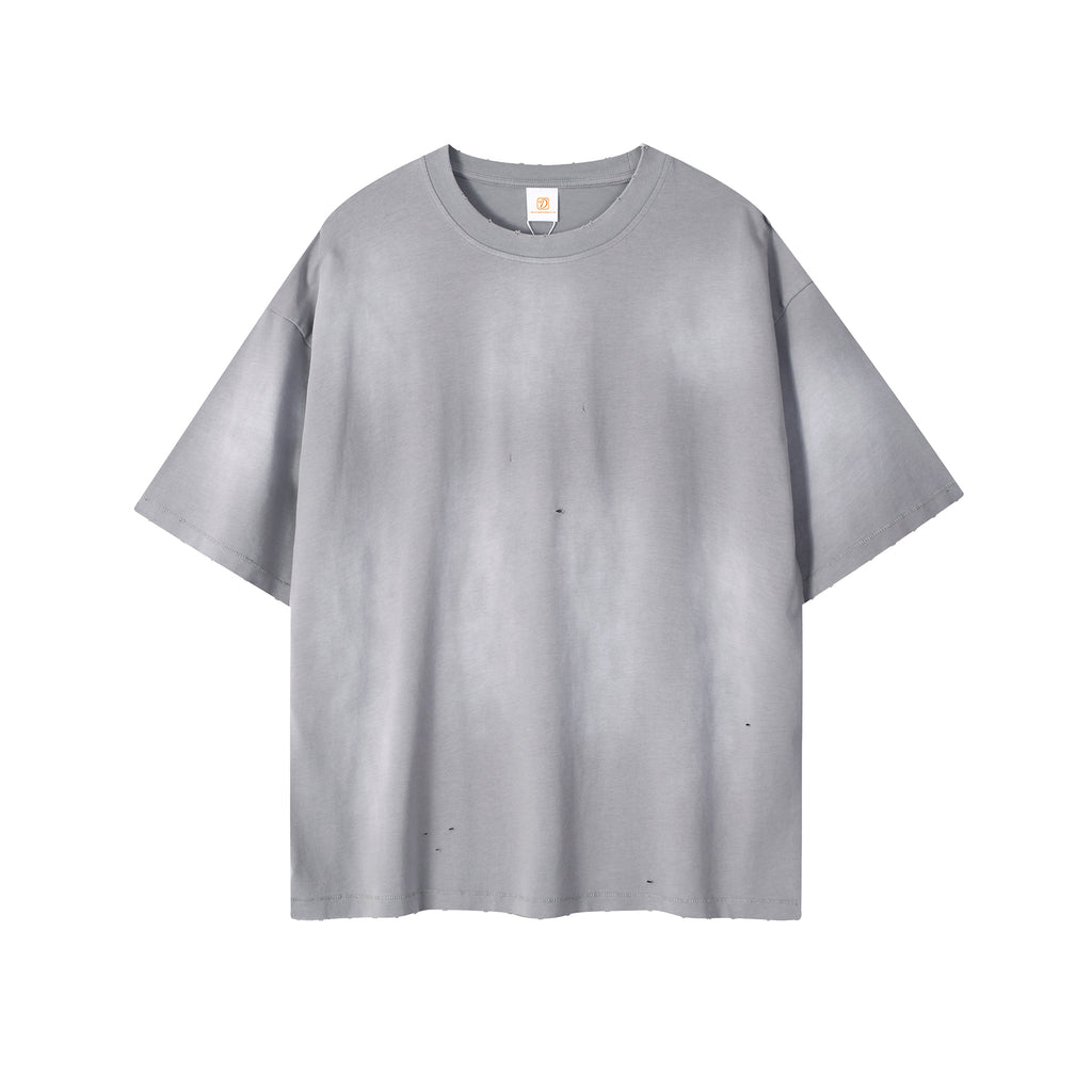 100% Cotton Custom New Design Short Sleeve Puff Printing High Quality Washed Streetwear O-neck Blank Personalized T-shirt