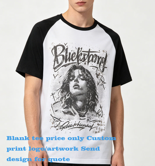 Oem Brand Wholesale t Shirt for Men Sweater with Shoulder-to-shoulder Round Neckline and Short Sleeves American Vintage Style