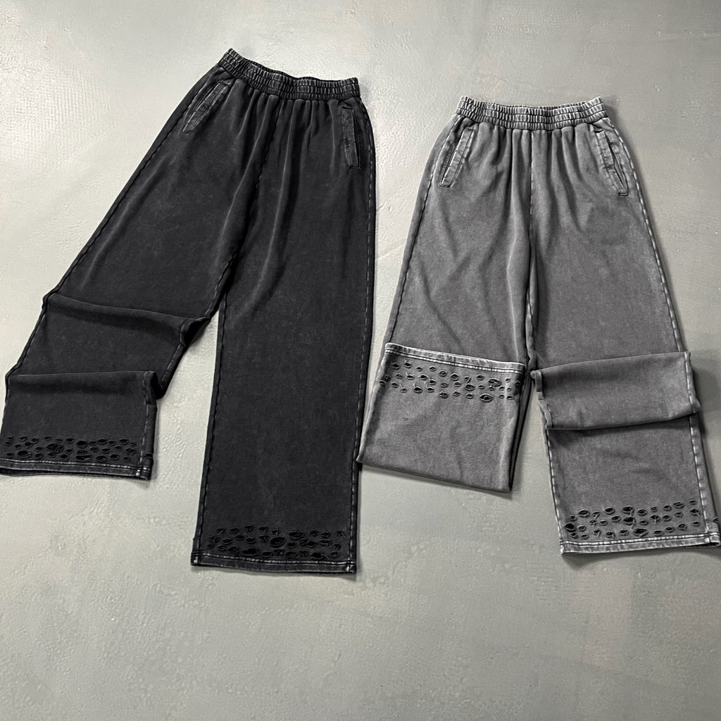 Wholesale Loose Heavy Cotton Sweatpants High Quality Streetwear Custom Puff Printing Fashion Design Sport Blank New Style Pants