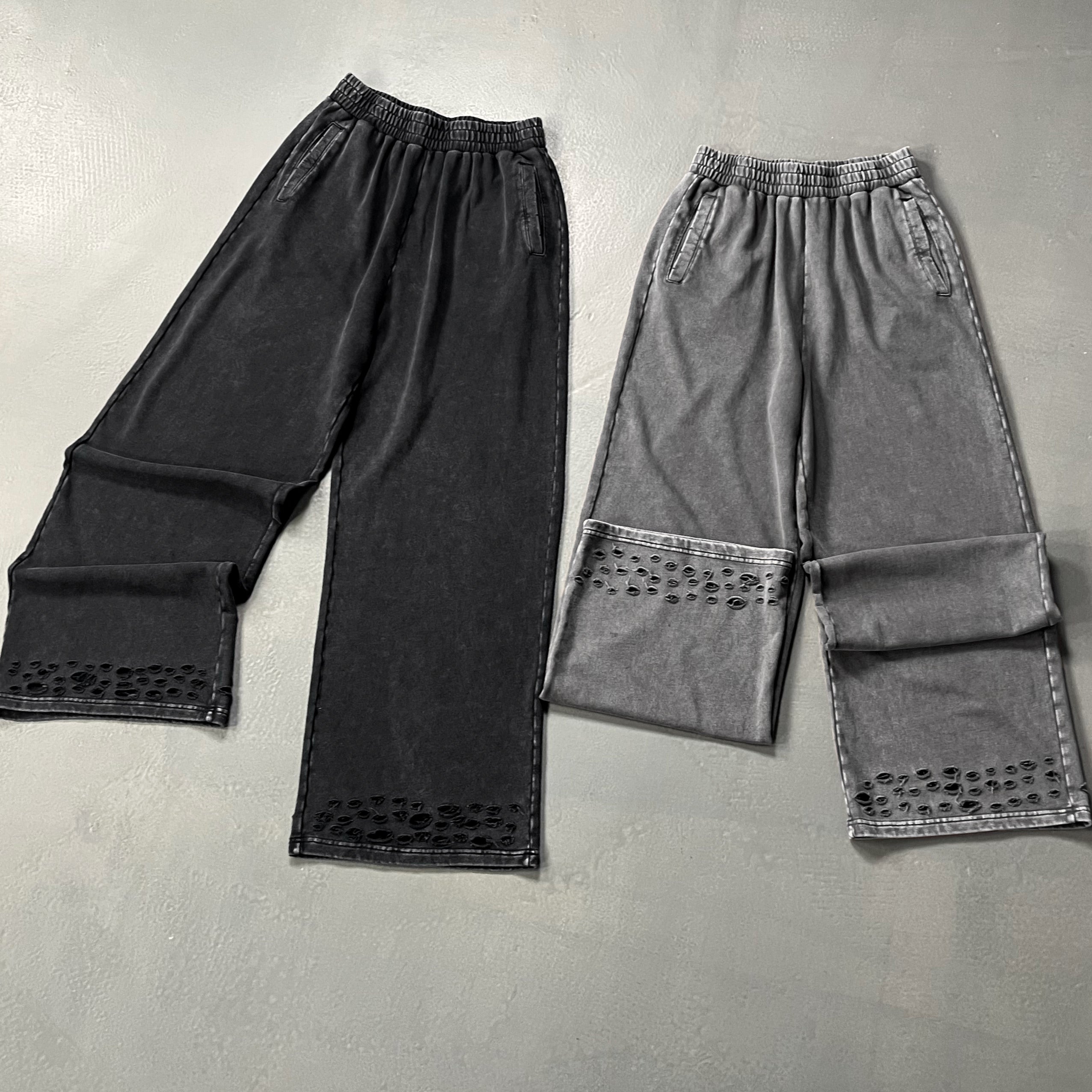 Wholesale Loose Heavy Cotton Sweatpants High Quality Streetwear Custom Puff Printing Fashion Design Sport Blank New Style Pants