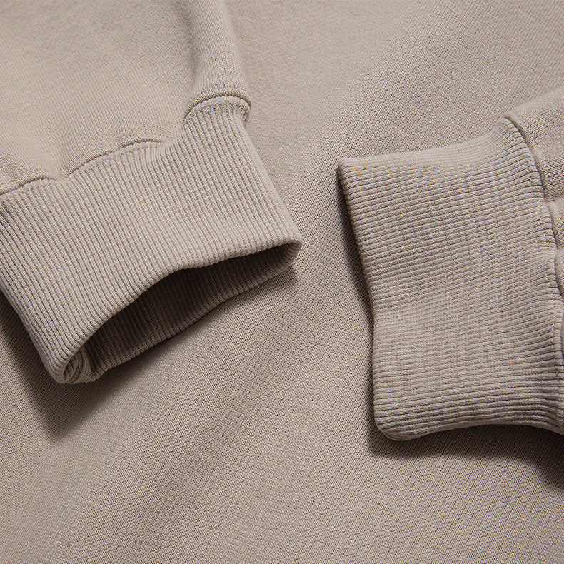 350G Heavyweight Wireless Distressed Embroidery No Pocket Fleece Oversized Drop Shoulder Fashion Printed Streetwear Hoodie