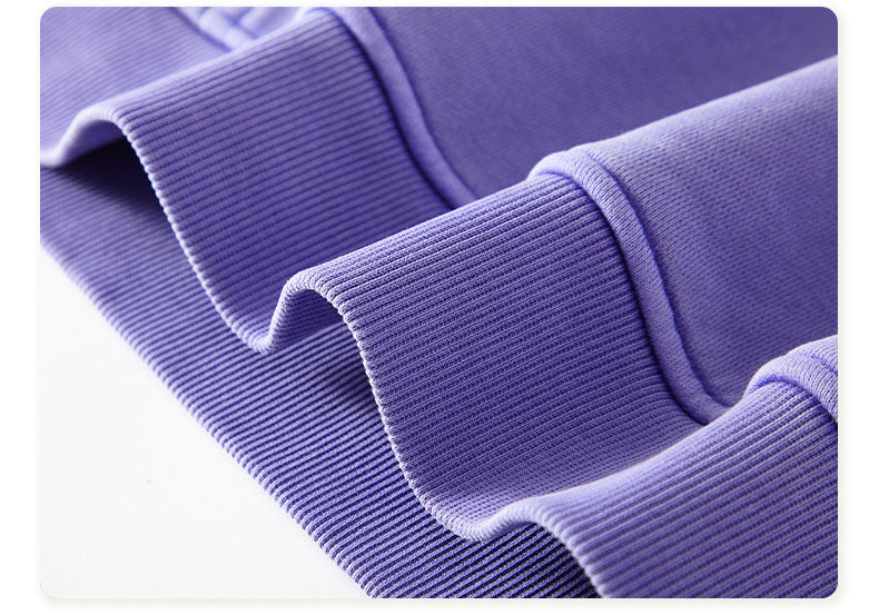 Vintage Streetwear Hip-hop Washed Oversized Hoodie Heavyweight Custom Puff Print Unisex Blank Pullover Fashion Black Hoodie