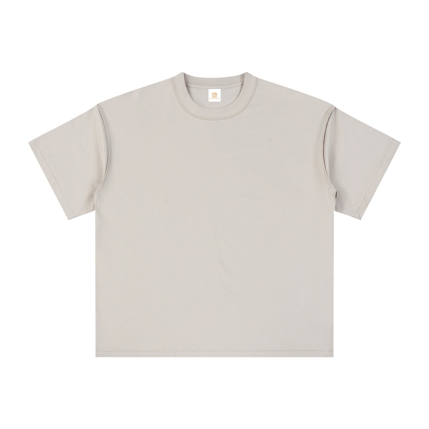 Oversized Tshirt Raw Edge Collar Boxy High Quality Quick Dry Summer Short Sleeve Breathable Custom Streetwear Plain T-shirt