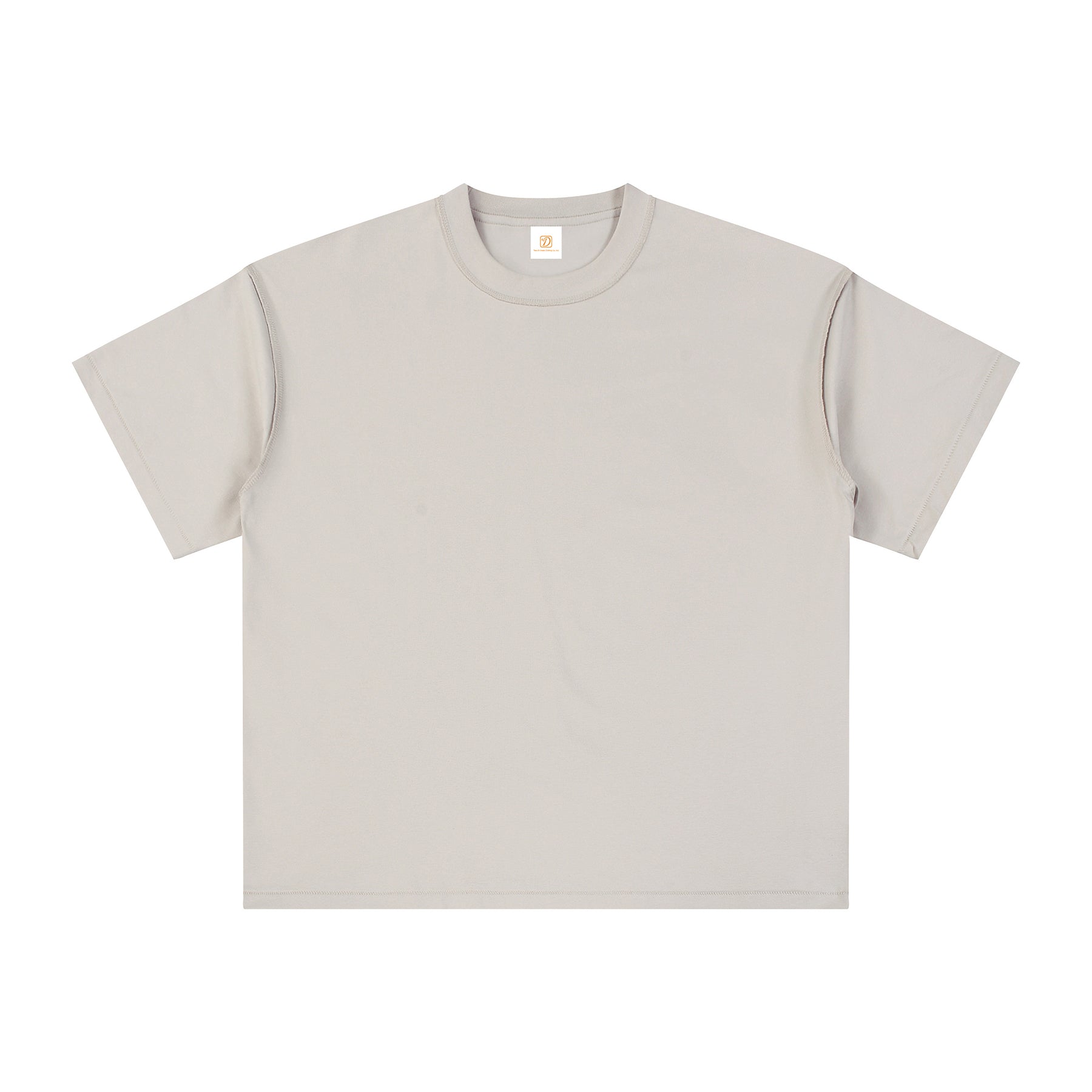 Oversized Tshirt Raw Edge Collar Boxy High Quality Quick Dry Summer Short Sleeve Breathable Custom Streetwear Plain T-shirt