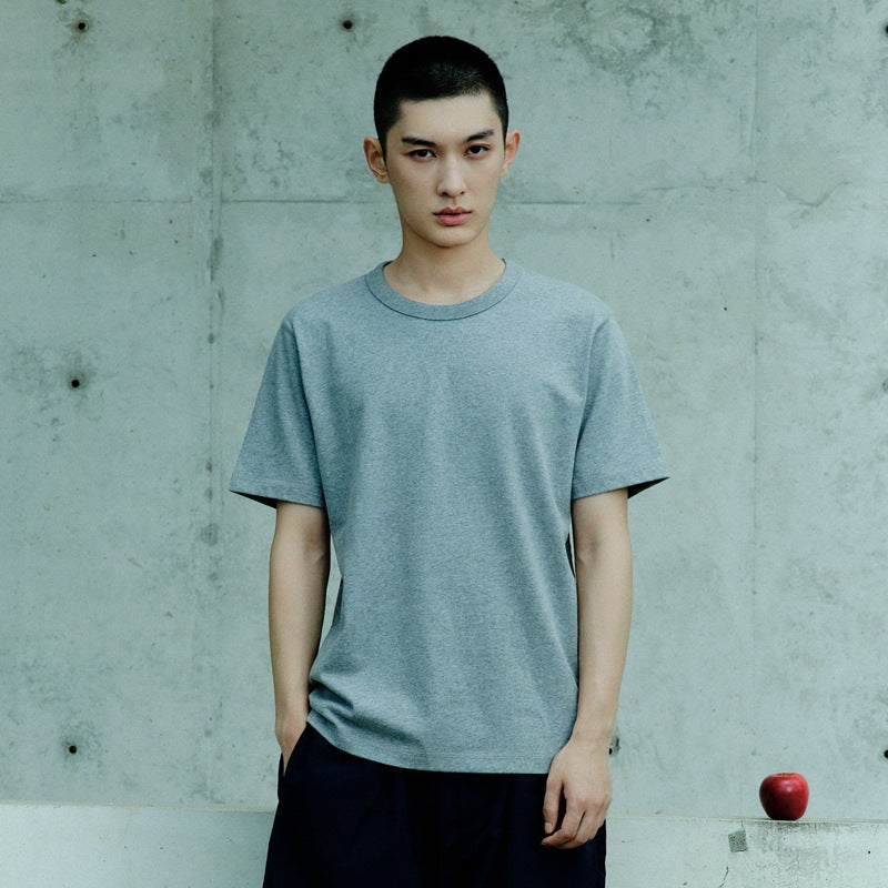 Heavyweight Custom Blank Round Neck 100% Cotton High Quality Short Sleeve Streetwear Fashion Screen Print Design Blank T-shirt