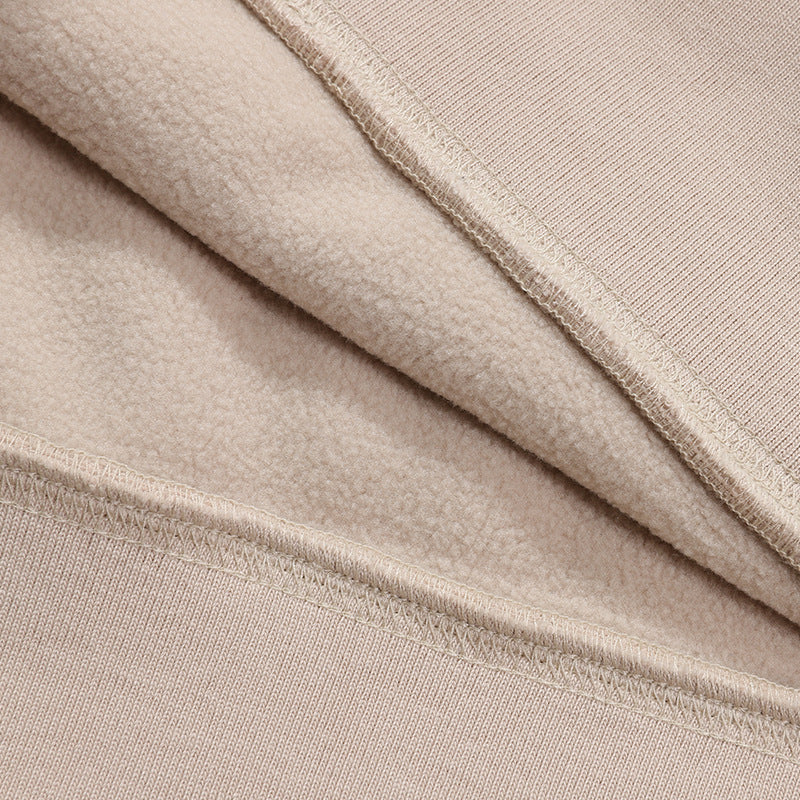 Heavyweight Pullover Polar Fleece Hoodie Loose High Quality Fashion Raglan Sleeve Bottoming Custom Contrasting-color Sweater