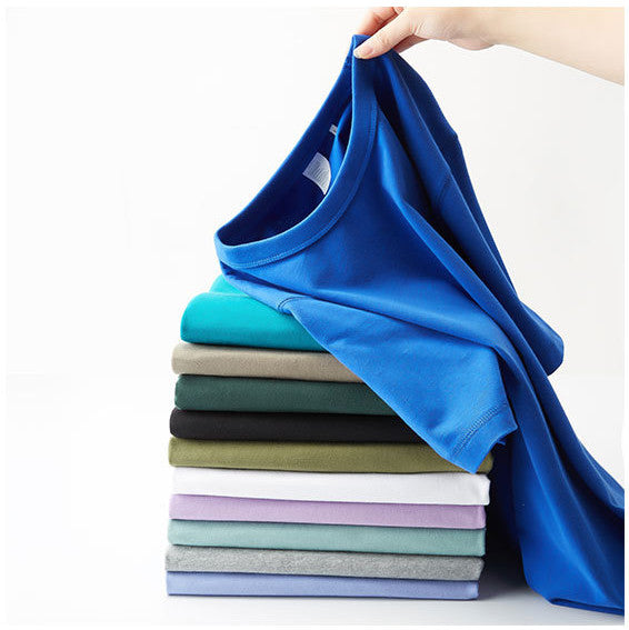 Heavyweight Custom Blank Round Neck 100% Cotton High Quality Short Sleeve Streetwear Fashion Screen Print Design Blank T-shirt